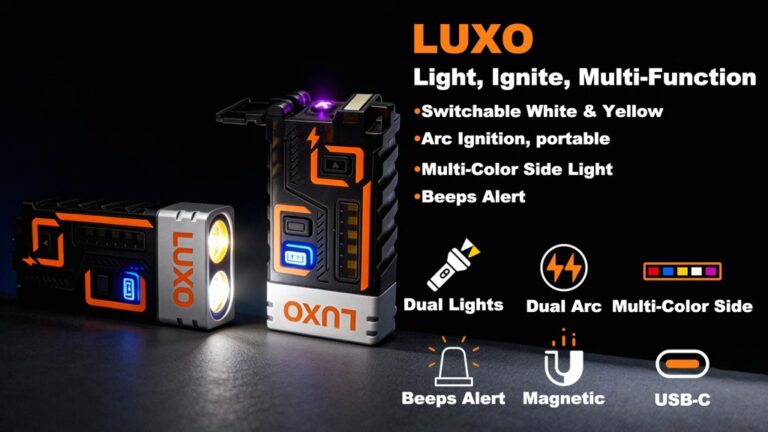 LUXO | EDC Flashlight with Arc Lighter and Utility Features