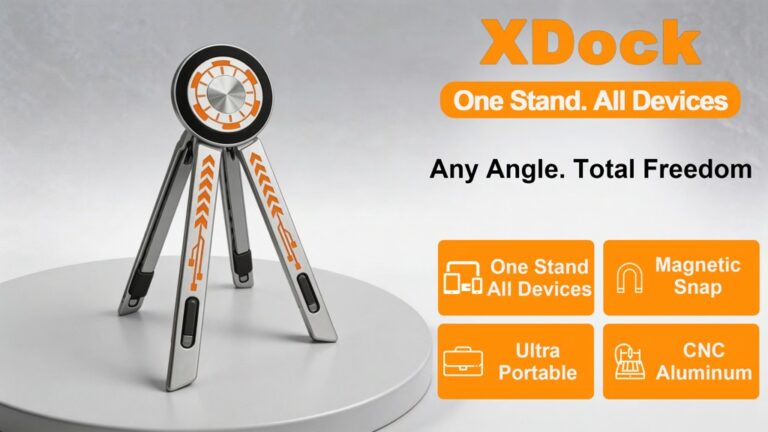 XDock — Foldable, Magnetic Stand for Phone, Tablet & Laptop